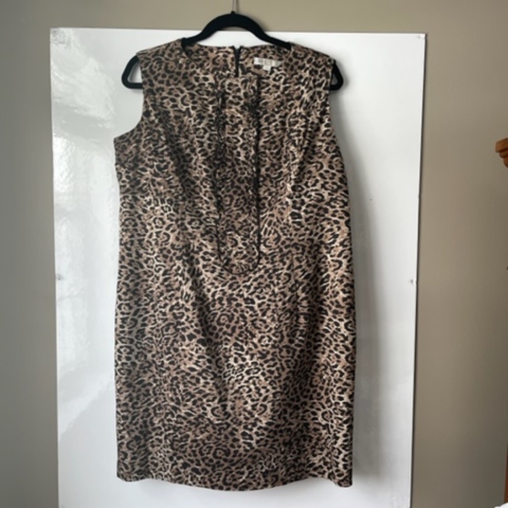 Cleo Animal Print Sleeveless Dress Size 16